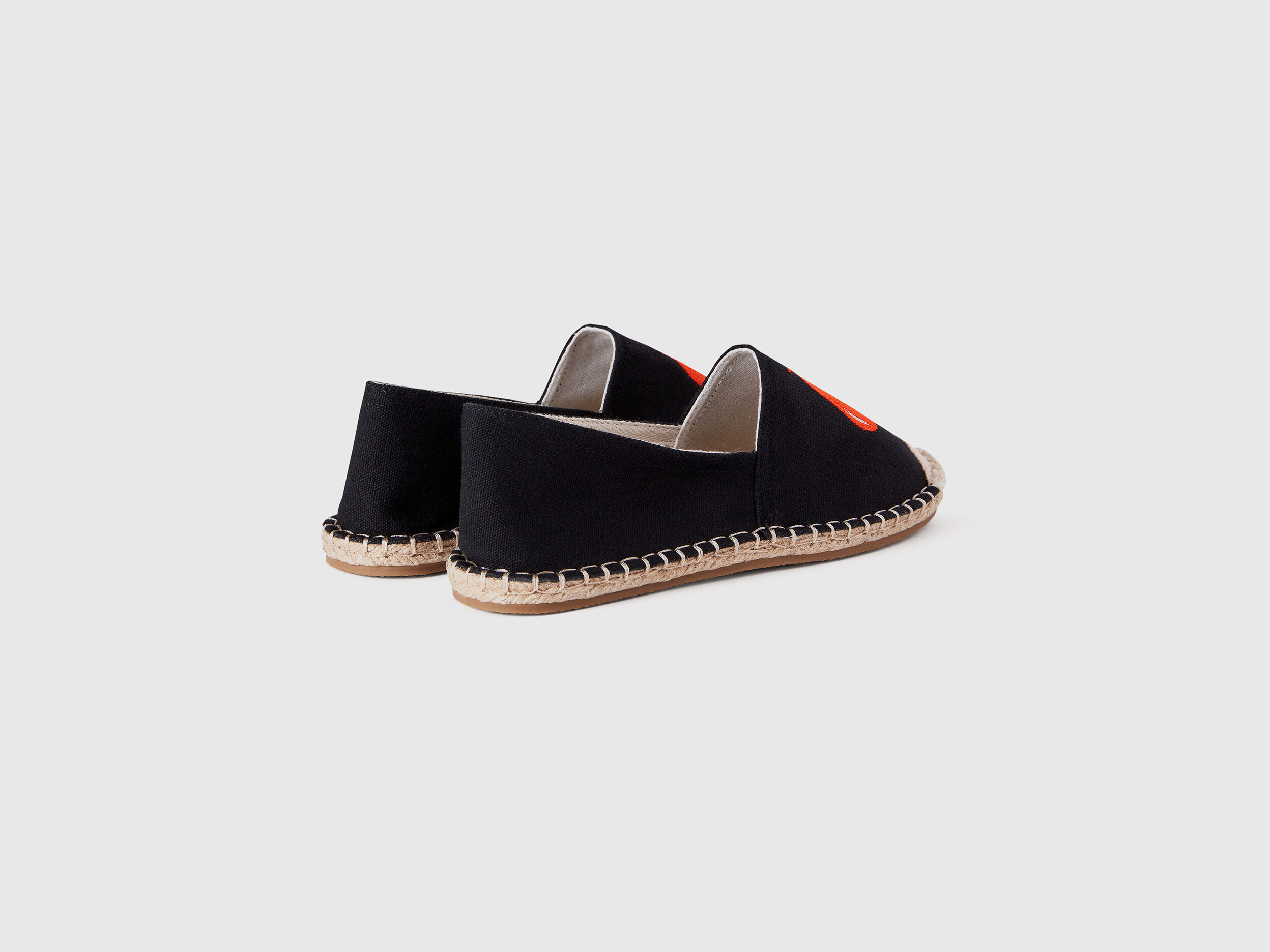 Black espadrilles with pear pattern Black Benetton