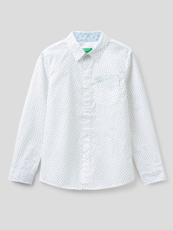 Micro patterned shirt with pocket Junior Boy