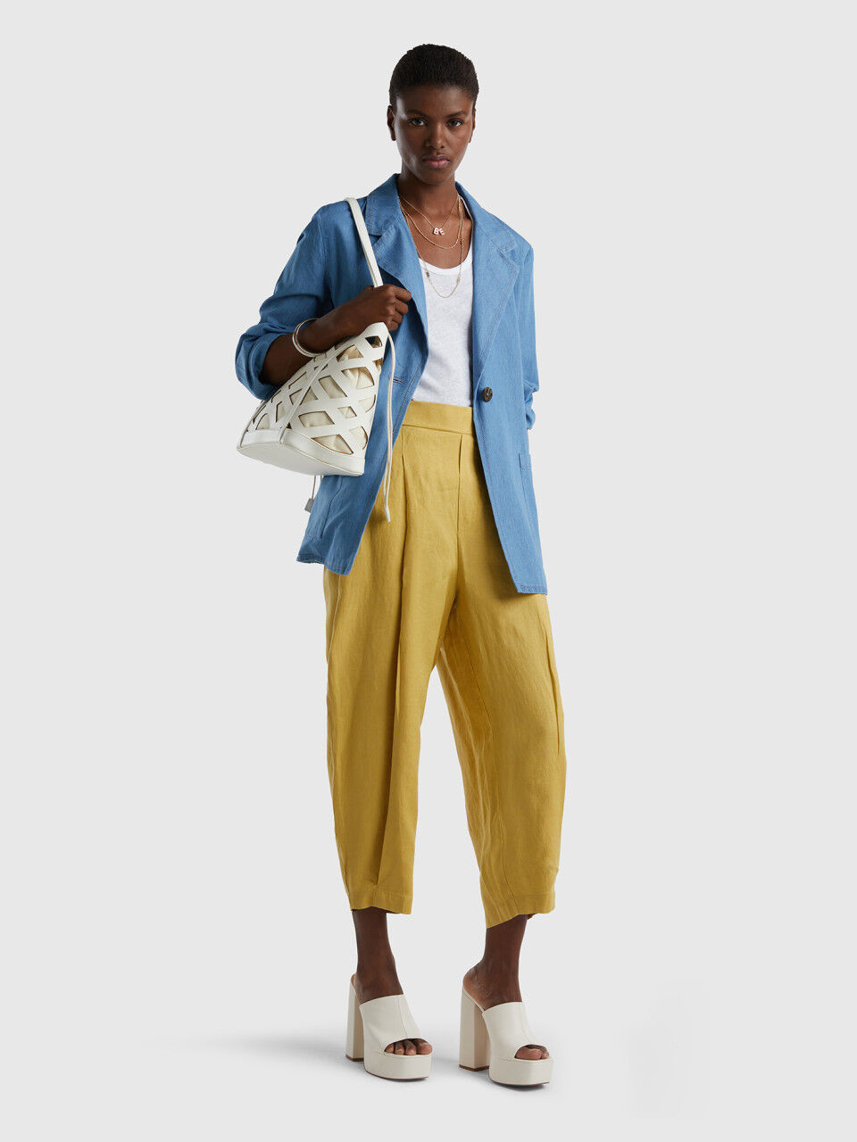 Pure linen sale trousers womens