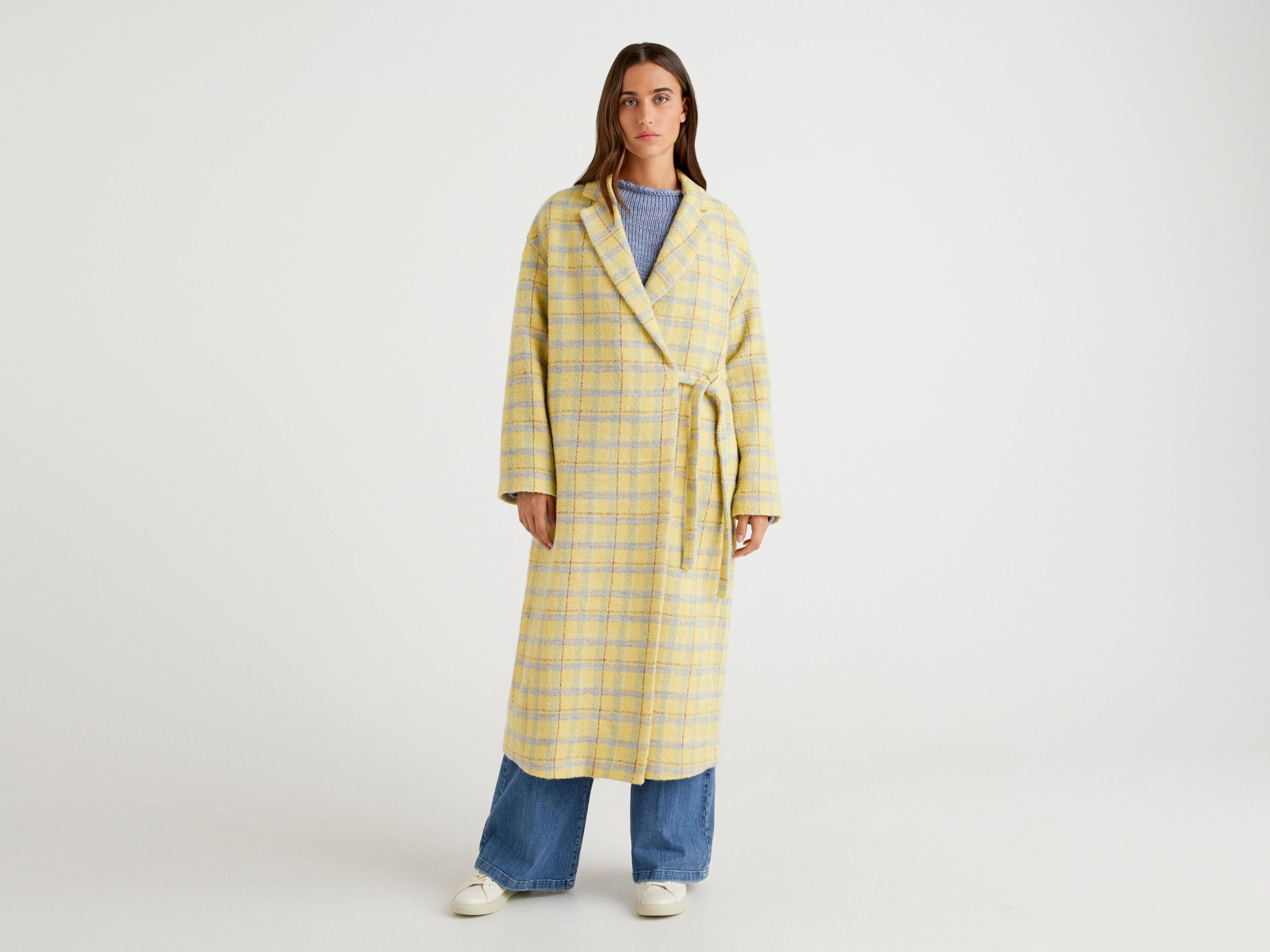 Yellow check clearance coat