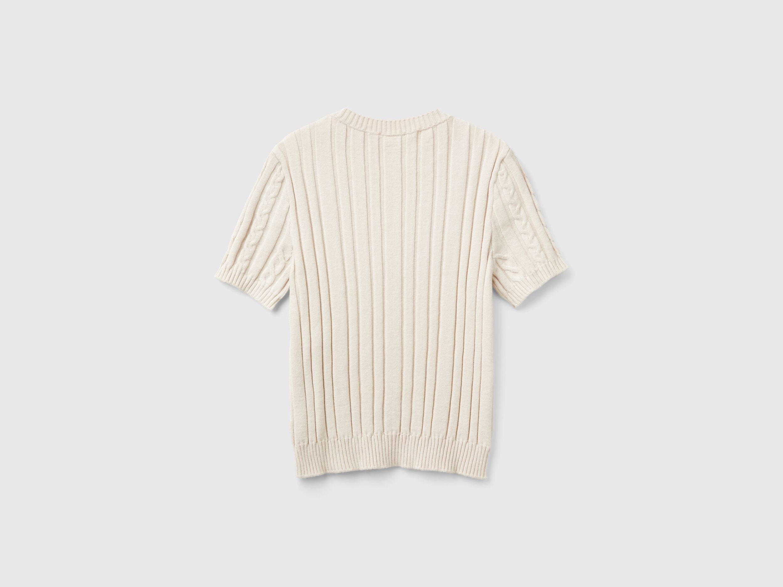 White flowy sweater top