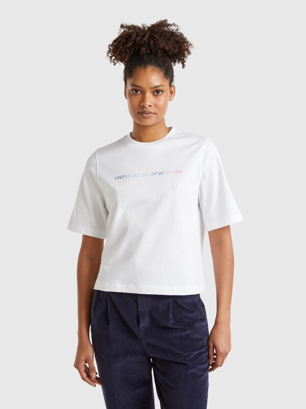 Camiseta con logo estampado Mujer
