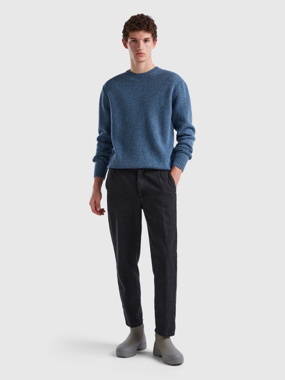 Light blue turtleneck sweater mens on sale