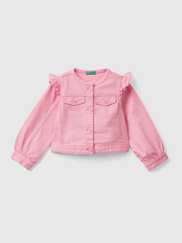 Colorful stretch cotton jacket Junior Girl