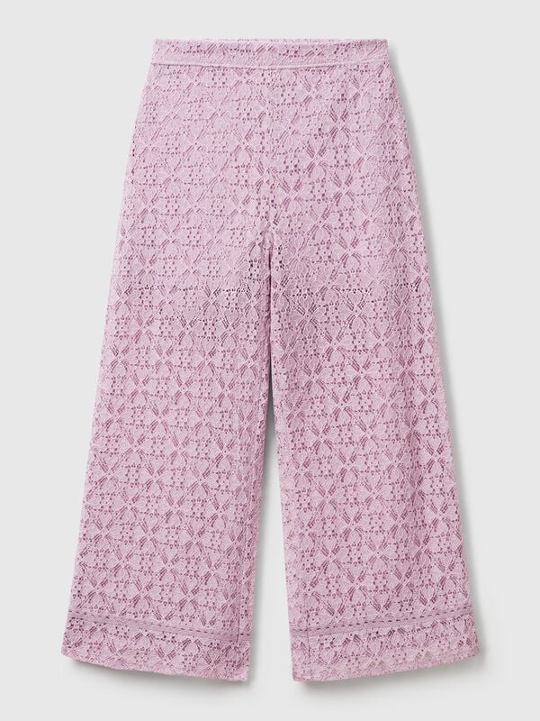 Pantalón ancho de encaje Niña