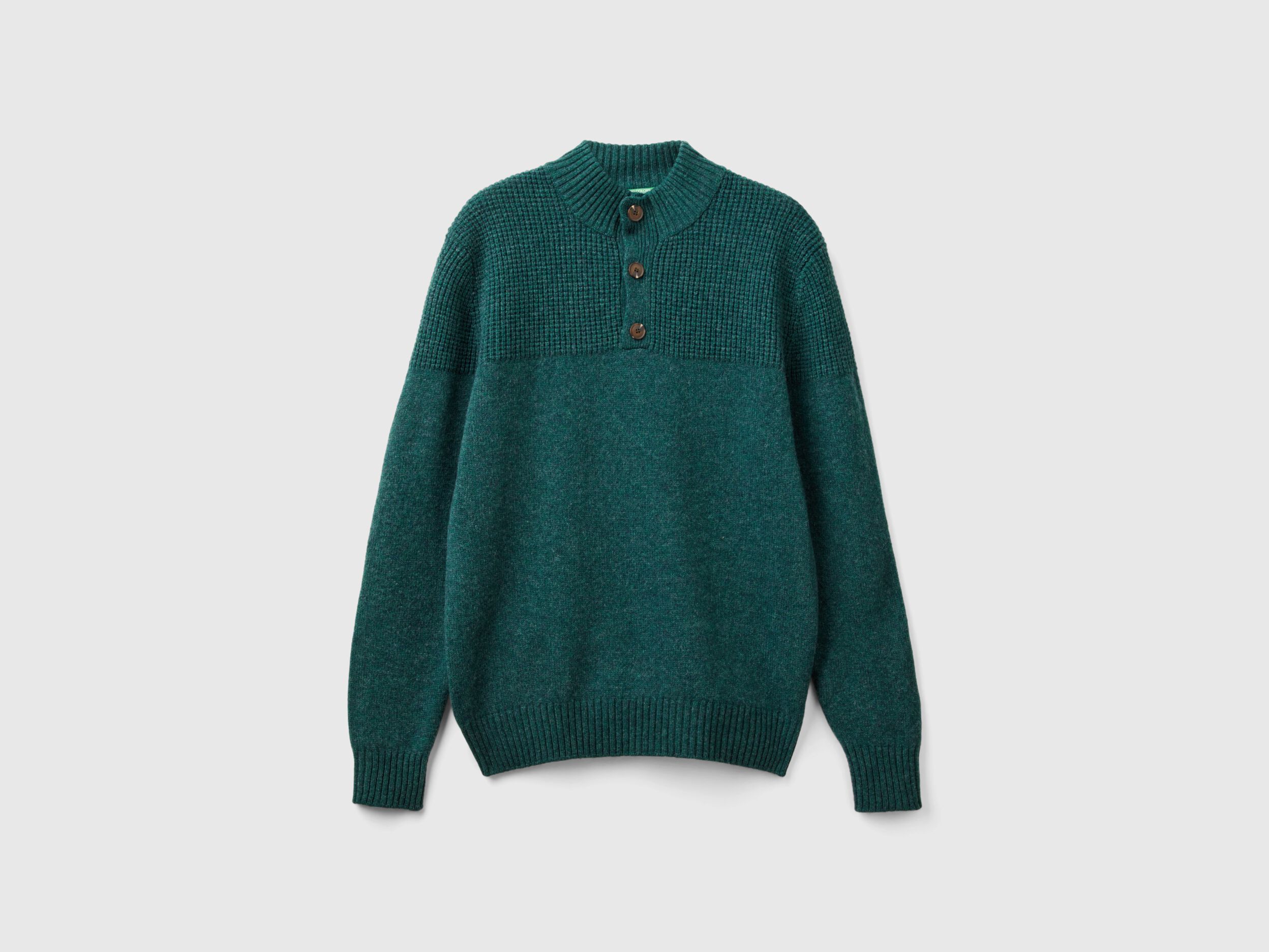 SHETLAND WOOL CREW NECK KNIT マスタード 古着 | ショッピン - トップス
