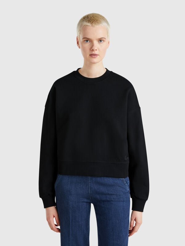 Sudadera 100% algodón con logo estampado Mujer