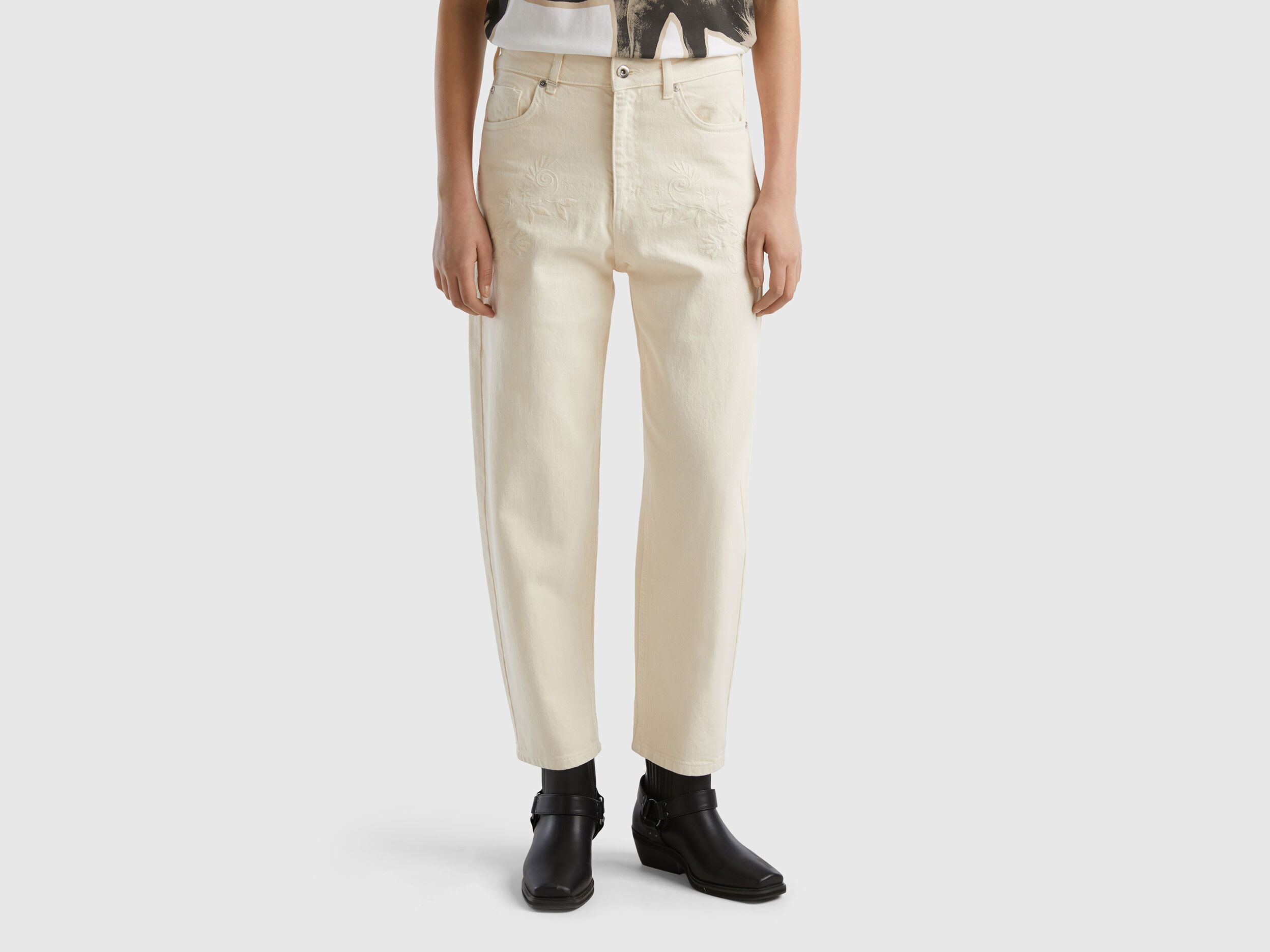 Carrot-fit trousers - Col. Neutral | Seventy®