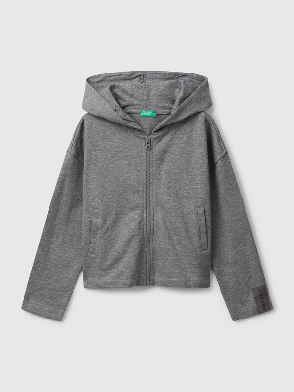 Sudadera con capucha y cremallera Niña