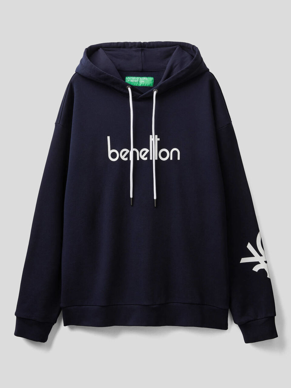 Organic cotton sweatshirt with logo print image number 1