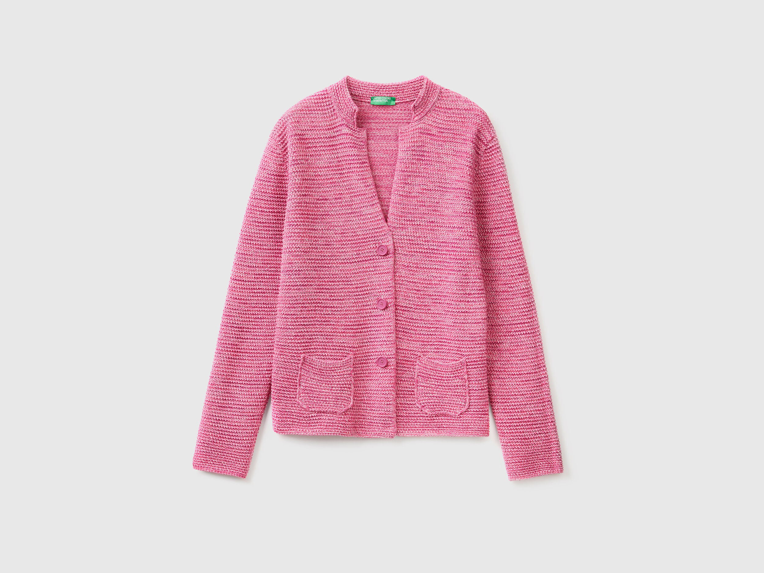 Pink knit best sale jacket