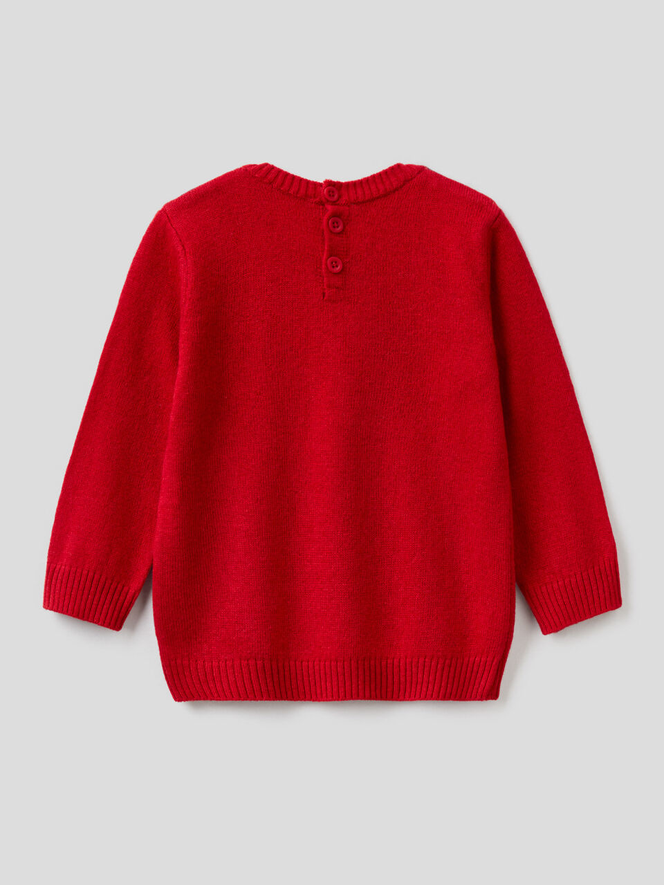 Wool blend sweater with bow tie inlay image number 2