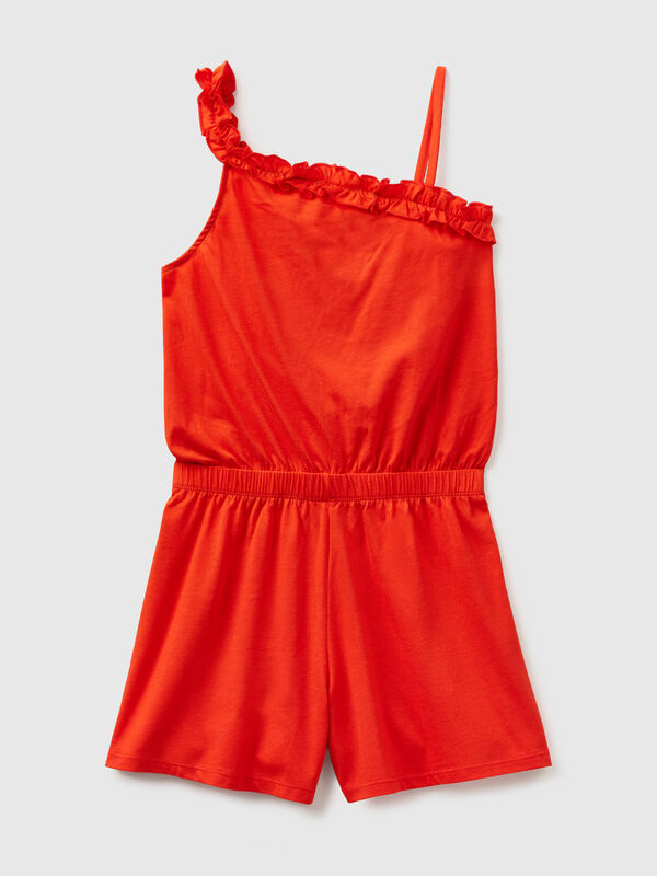Short jumpsuit with frill Junior Girl