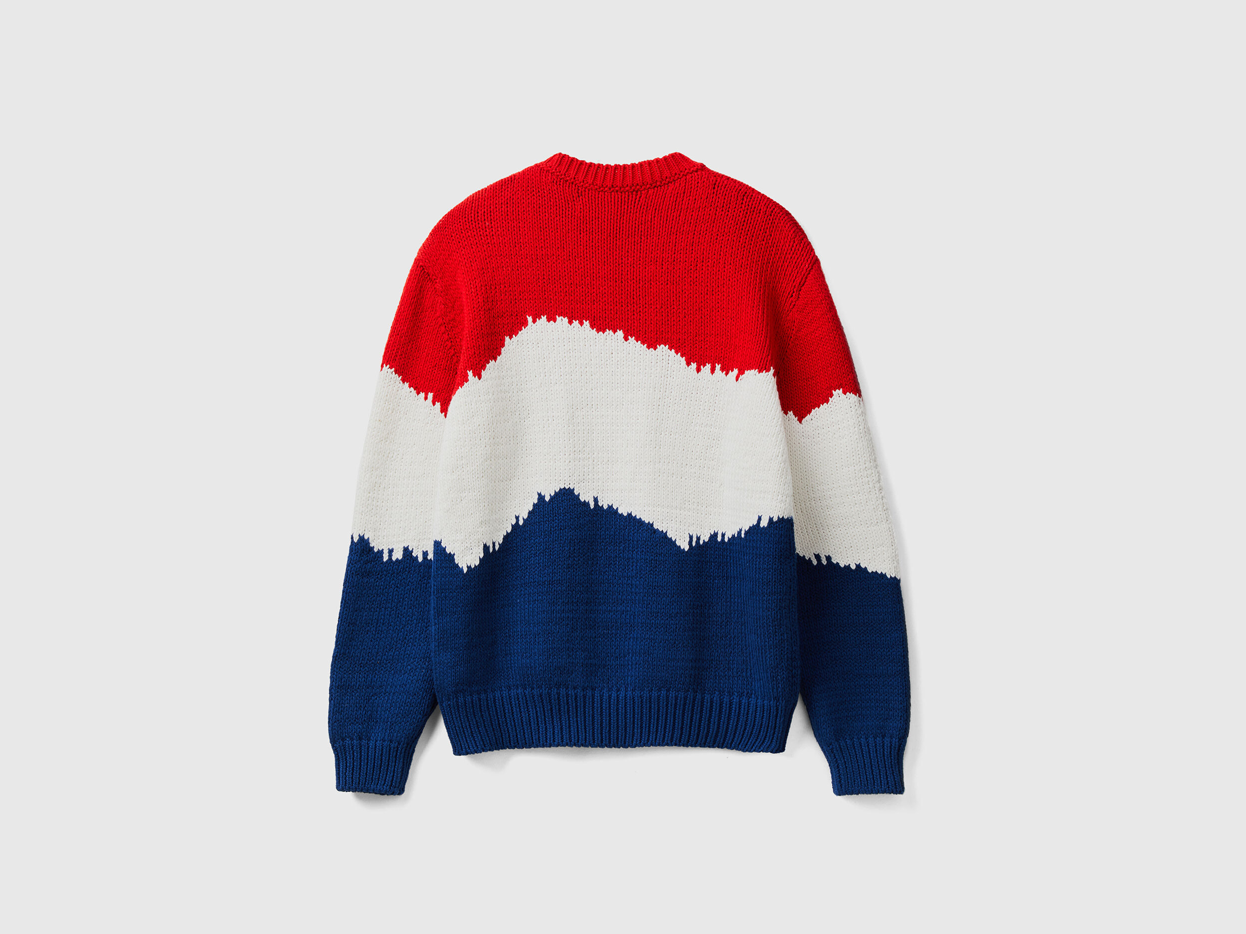 Color block sweater Red Benetton