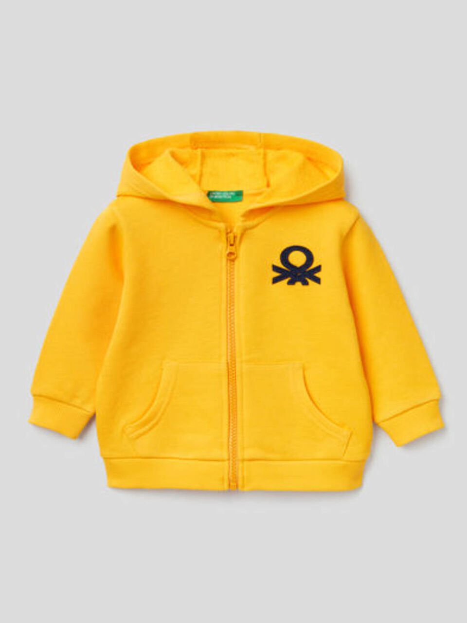 Zip-up hoodie in organic cotton image number 1