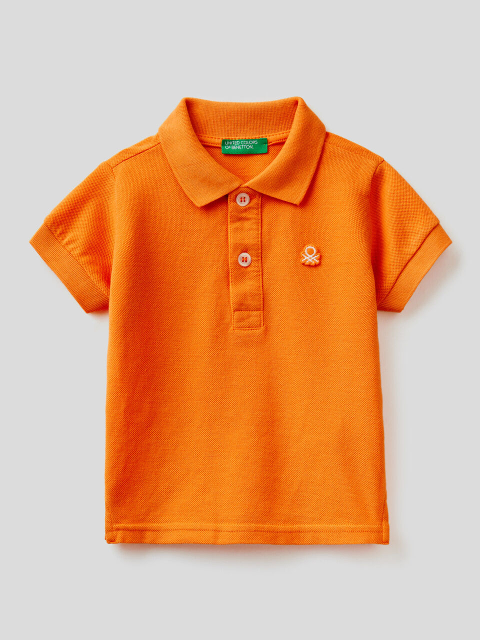 Short sleeve polo in organic cotton image number 1