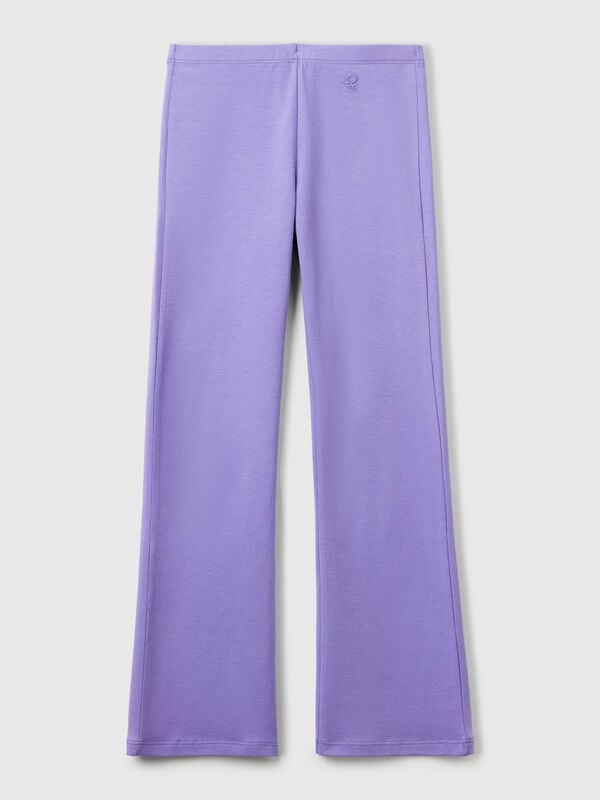 Leggings acampanados de algodón elástico Niña