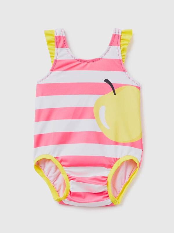 One-piece swimsuit with apple print New Born (0-18 months)