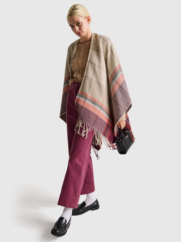 Pantalones rectos con puños Mujer