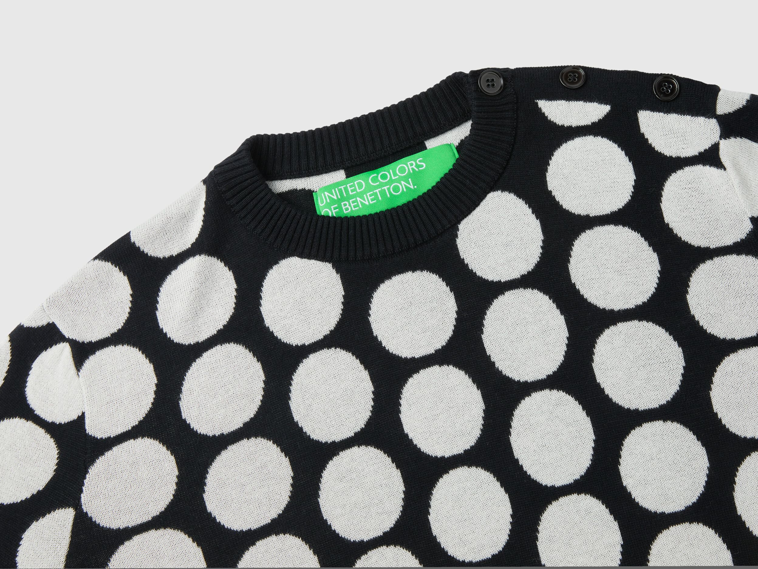 Polka dot sweater mens top