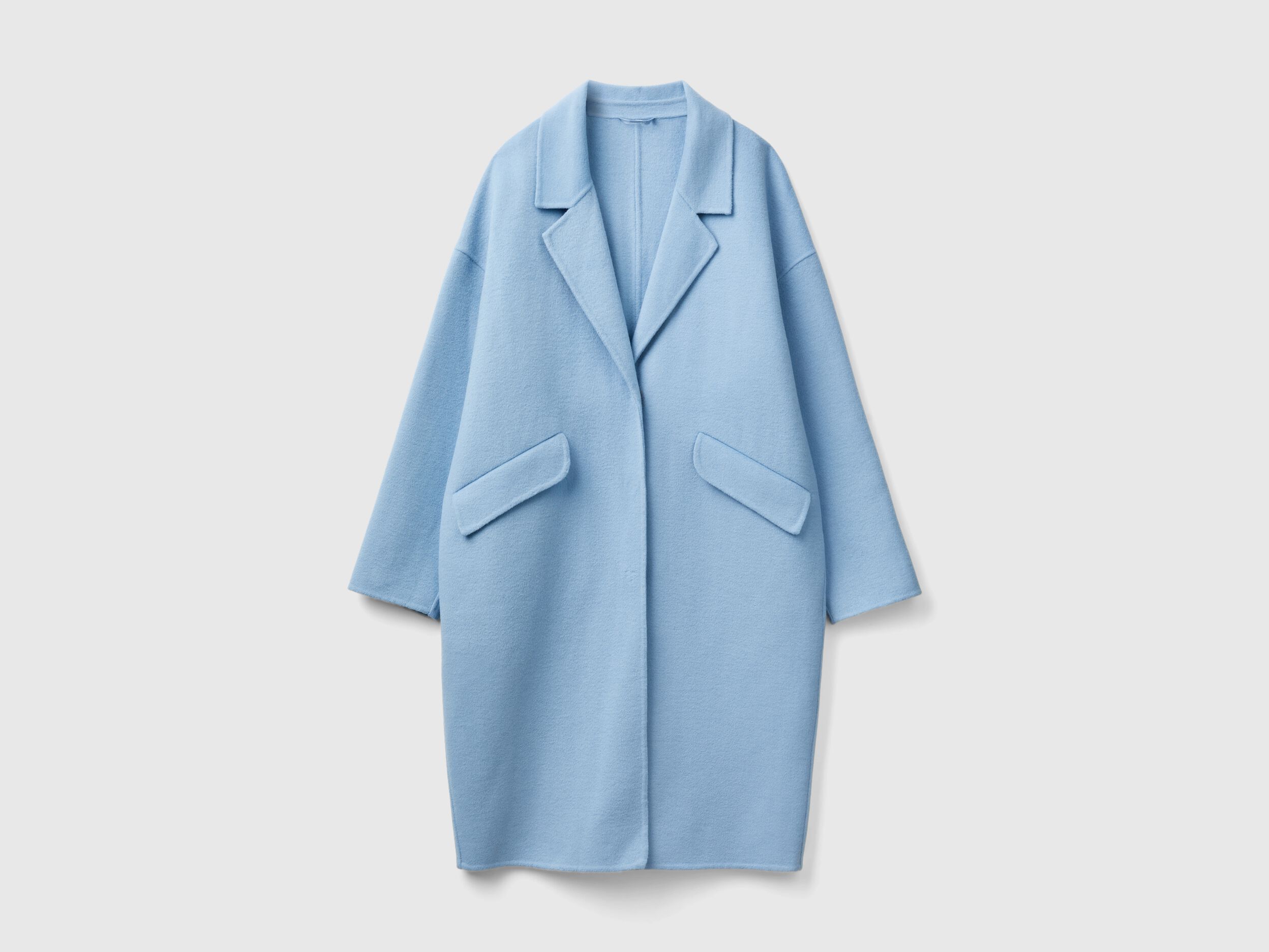 Baby blue wool coat sales
