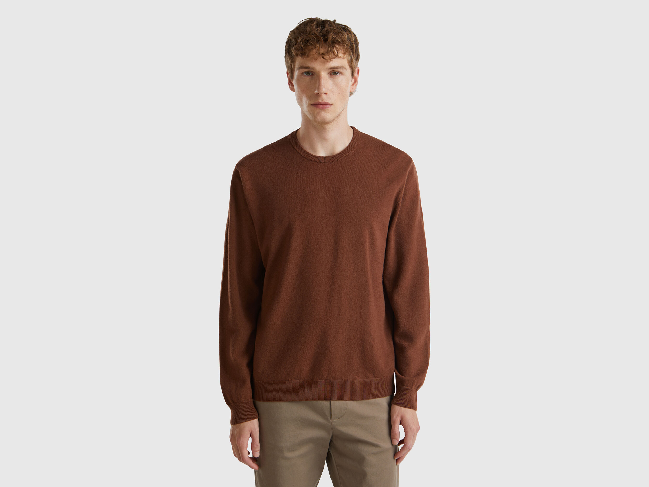 Merino wool crew neck sweater mens sale