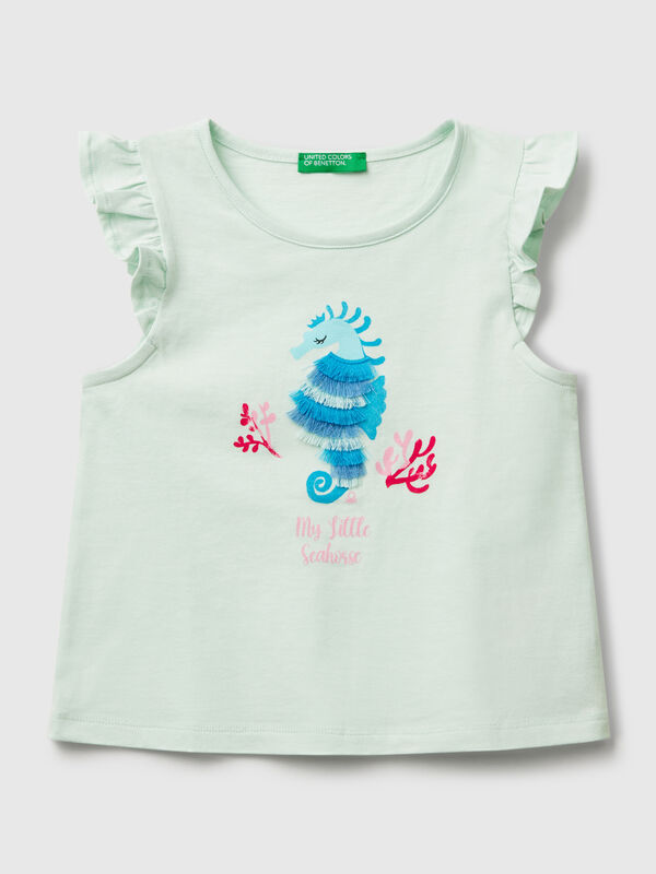 Camiseta sin mangas estampada Niña