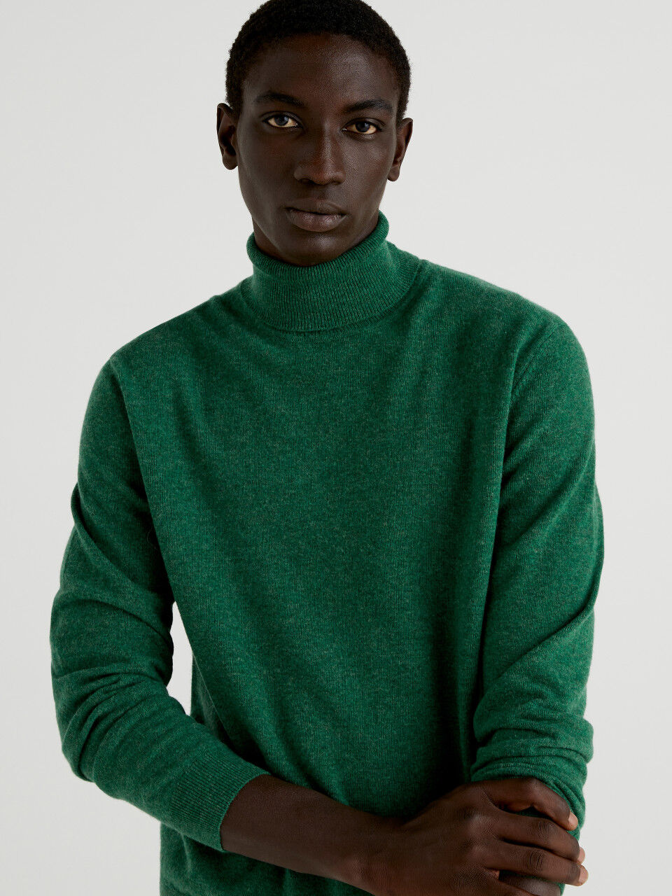 Men s High Collar Merino Wool Sweaters Women 2024 Benetton