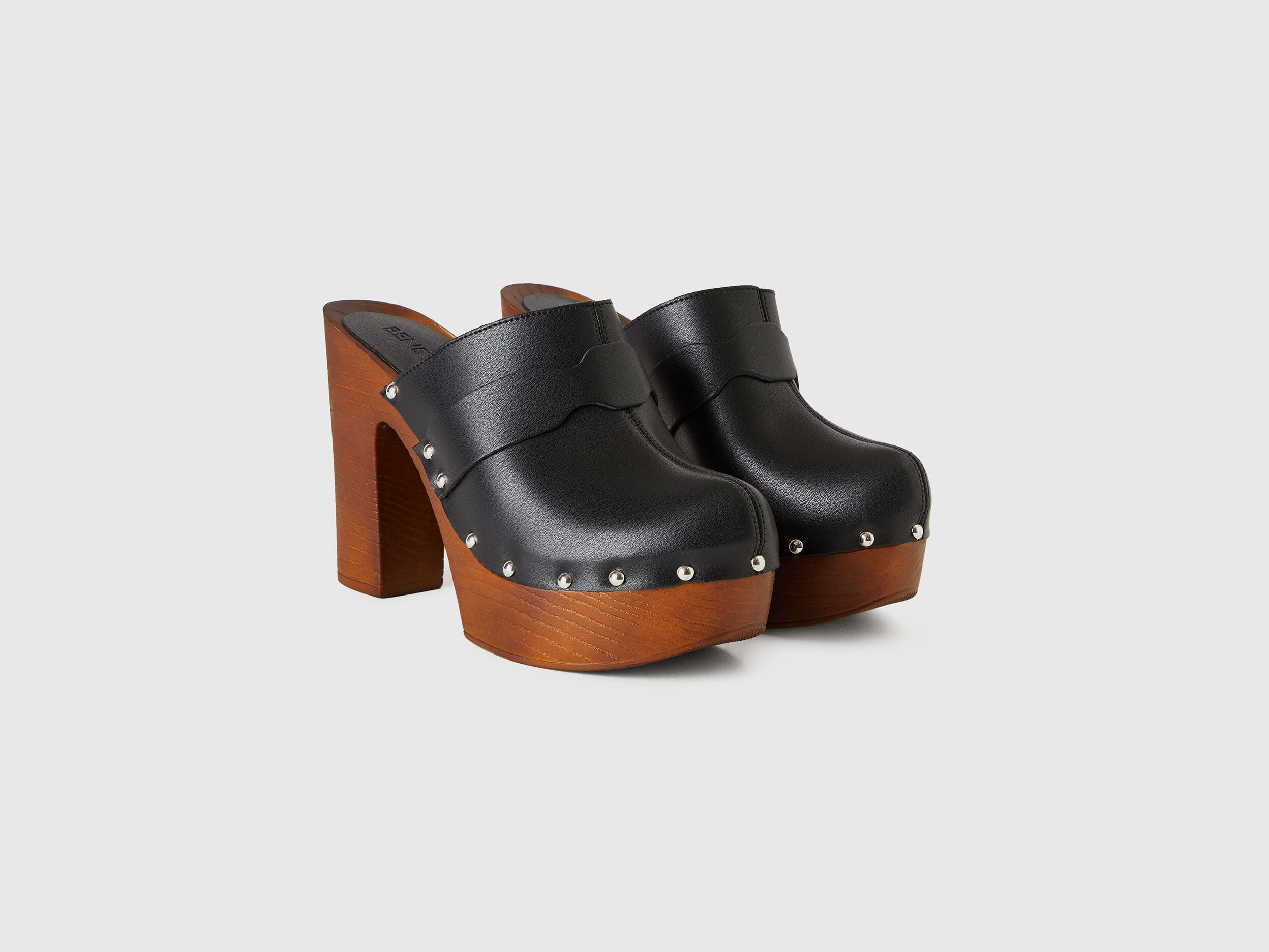 Black clogs sale with studs