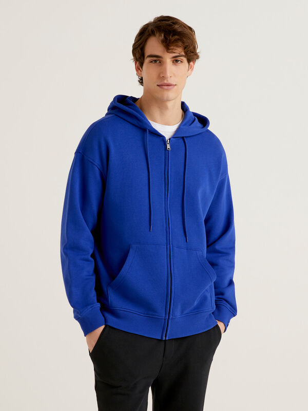 Zip-up hoodie in cotton Men