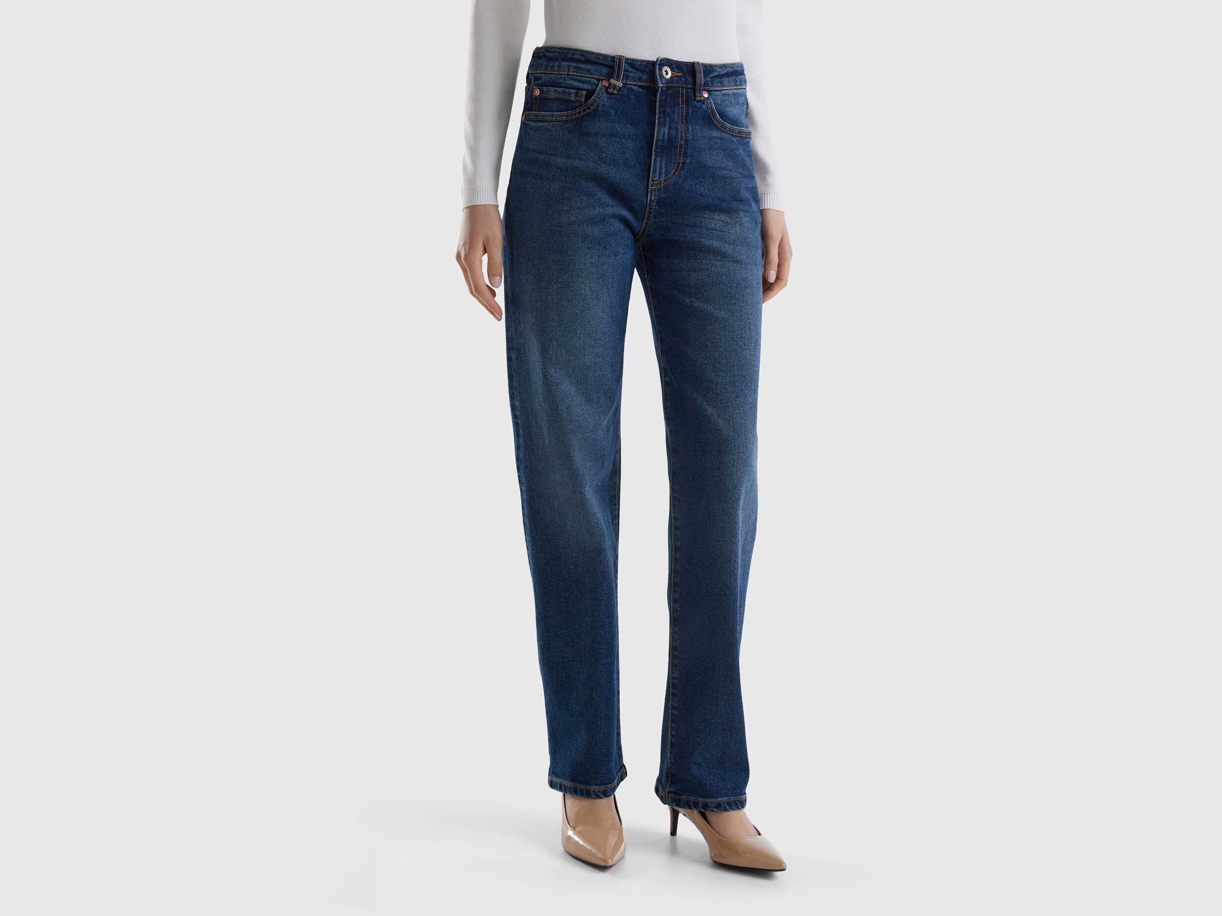 Straight leg jeans Blue Benetton