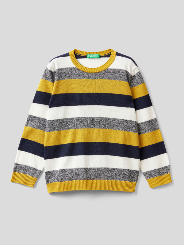 Striped sweater in wool blend Junior Boy