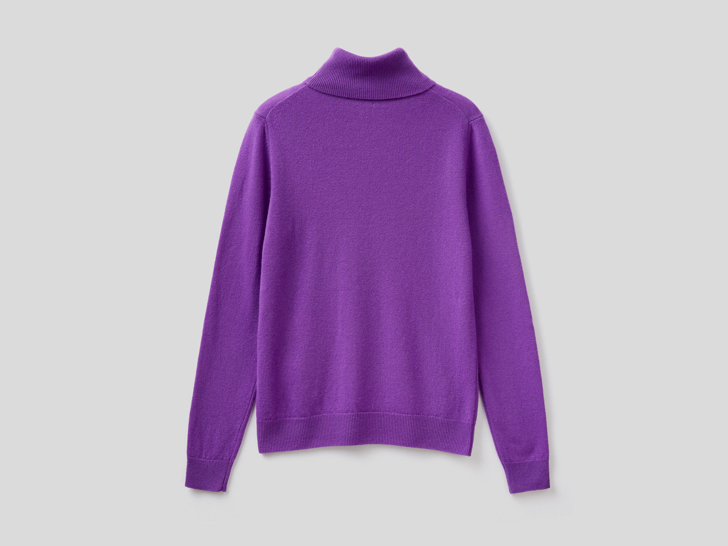 Purple turtleneck in pure Merino wool Violet Benetton