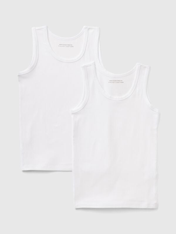 Two tank tops in stretch cotton Junior Boy