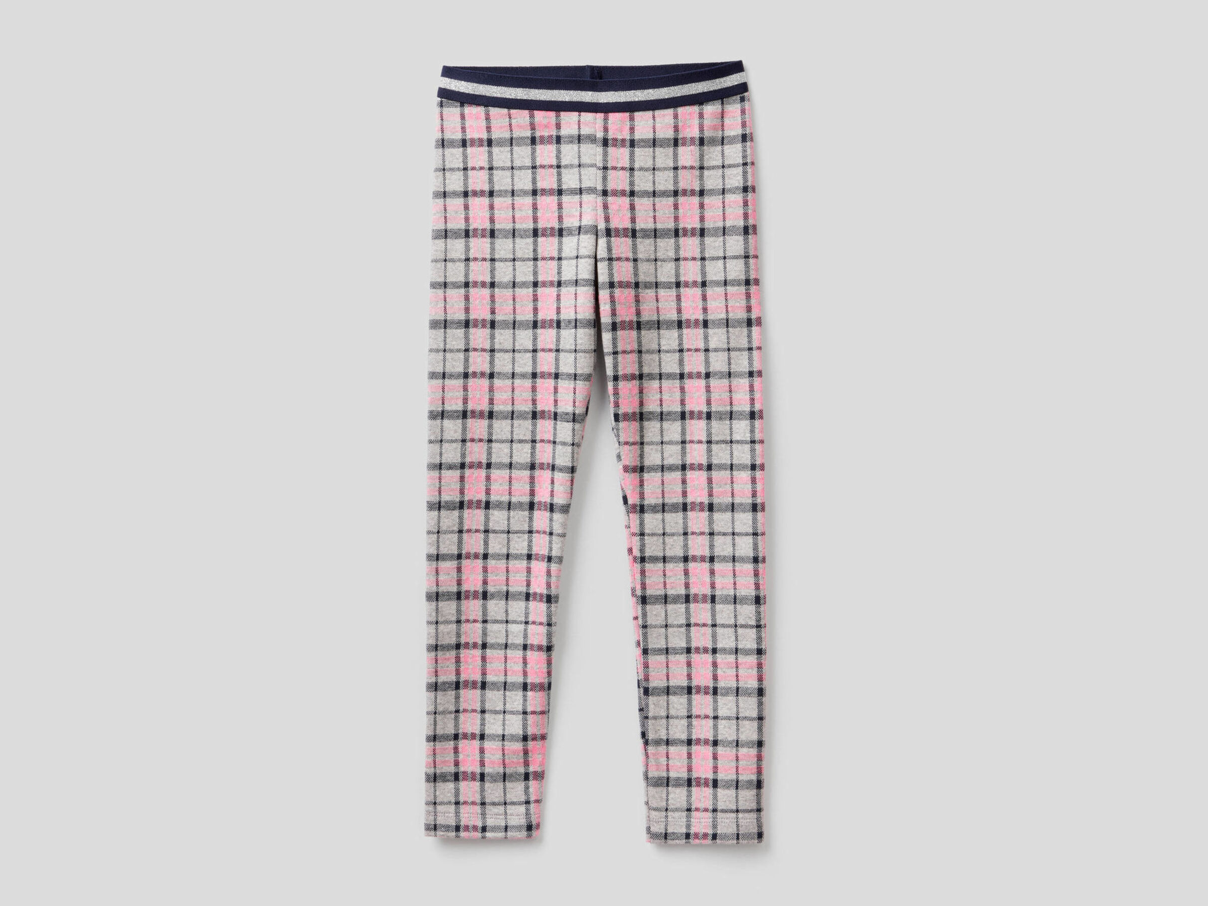 Stretch check leggings image number null