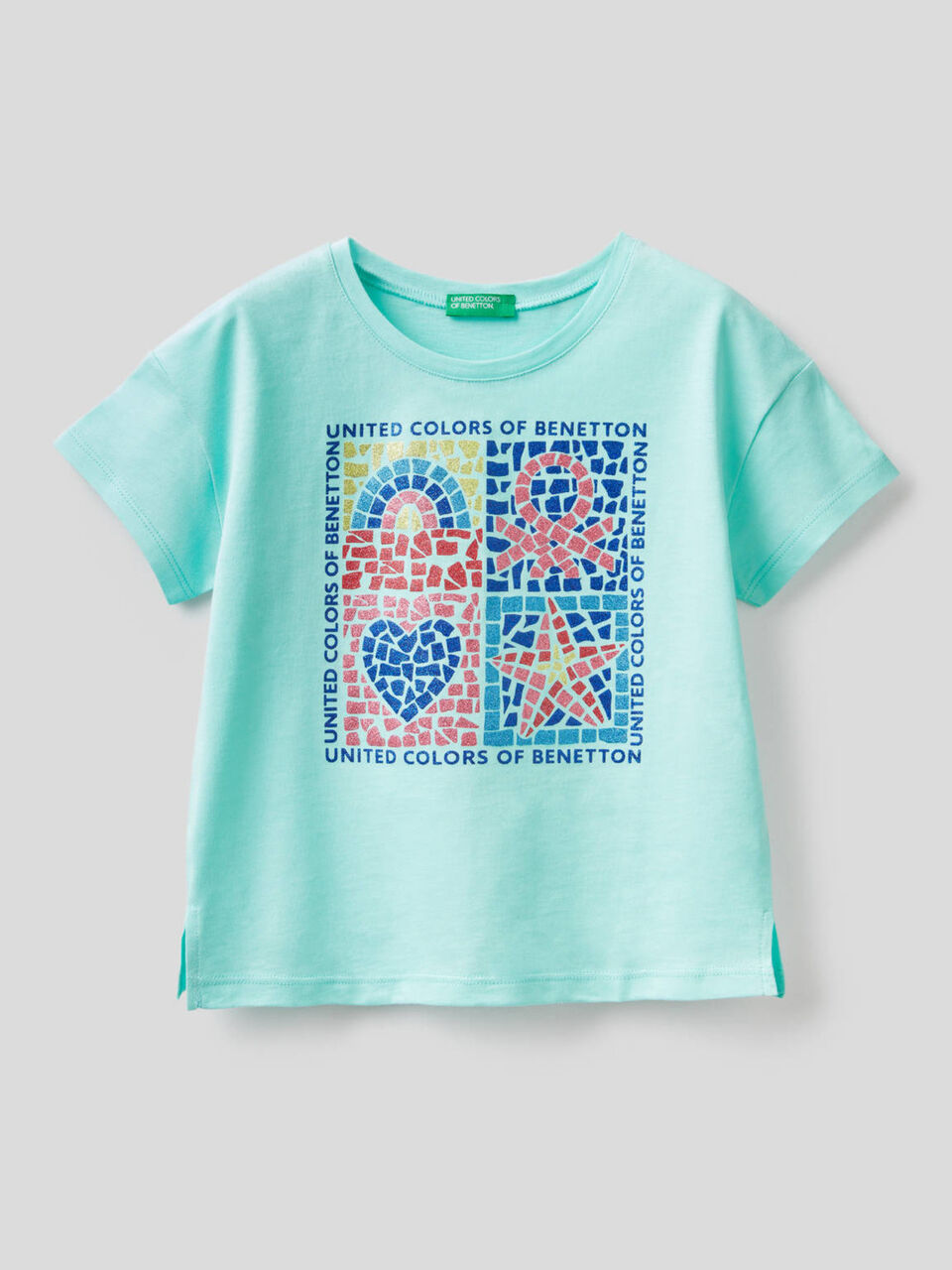 Camiseta con estampado de glitter image number 1