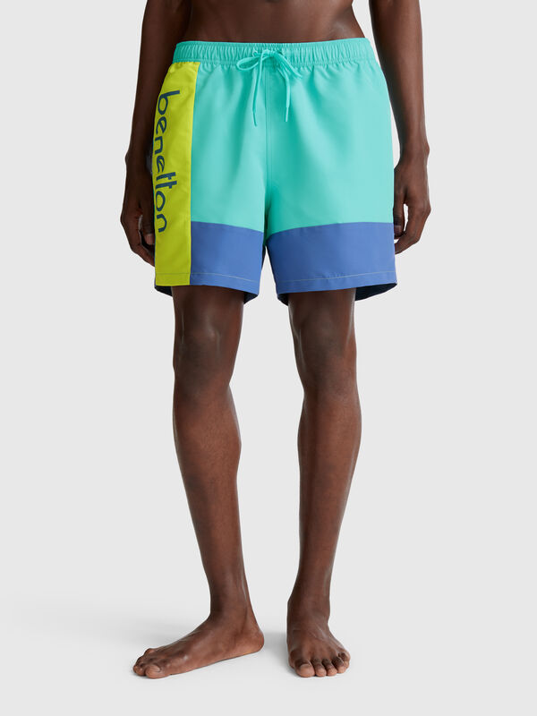 Bañador con bloques de color Hombre
