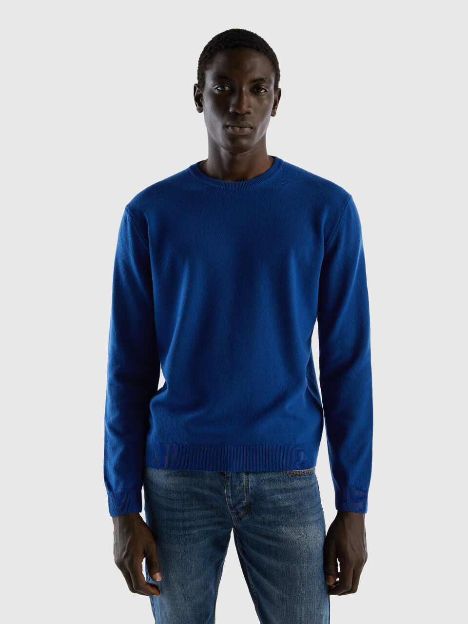 Dark blue crew neck sweater sale