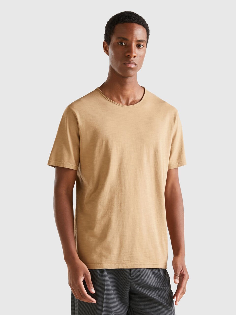 Camel t-shirt in slub cotton - Camel