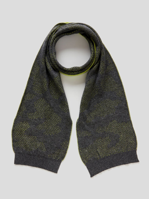 Scarf in wool and cotton blend Junior Boy