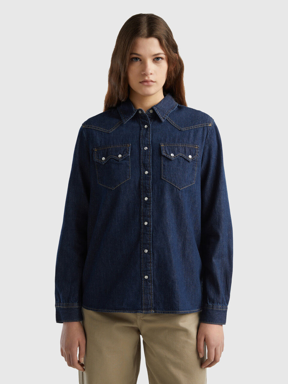 Camicia jeans hotsell benetton