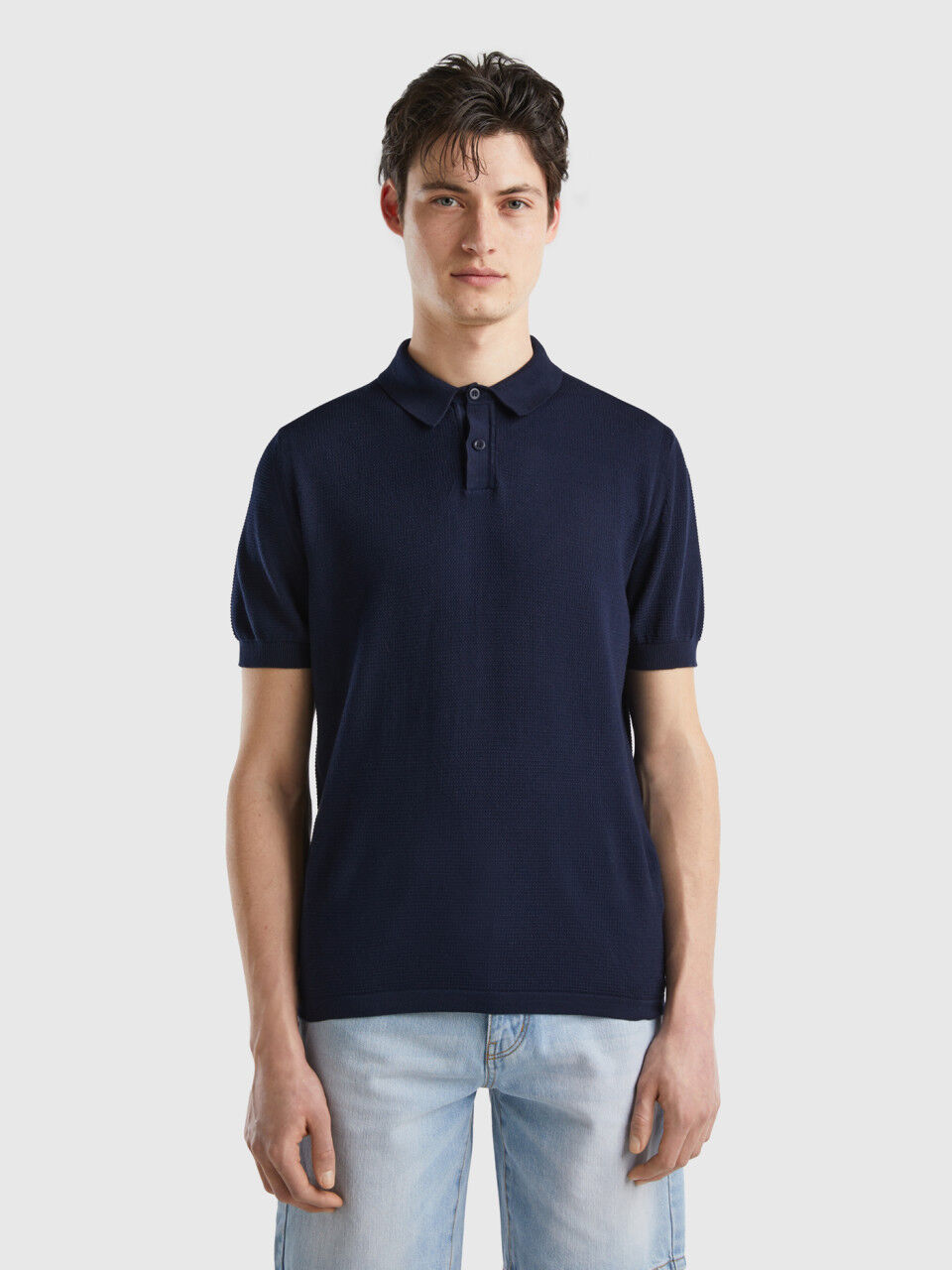 Men s Short Sleeve Cotton Tricot Sweaters 2024 Benetton