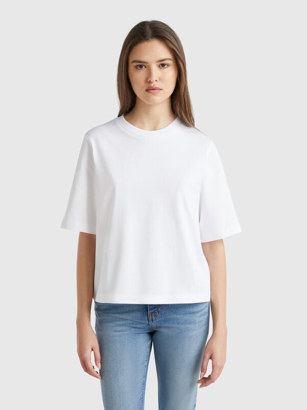 Camiseta boxy fit de 100 % algodón Mujer