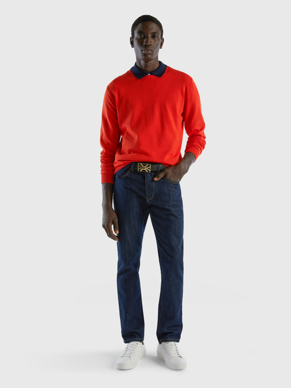 Red discount polo jeans