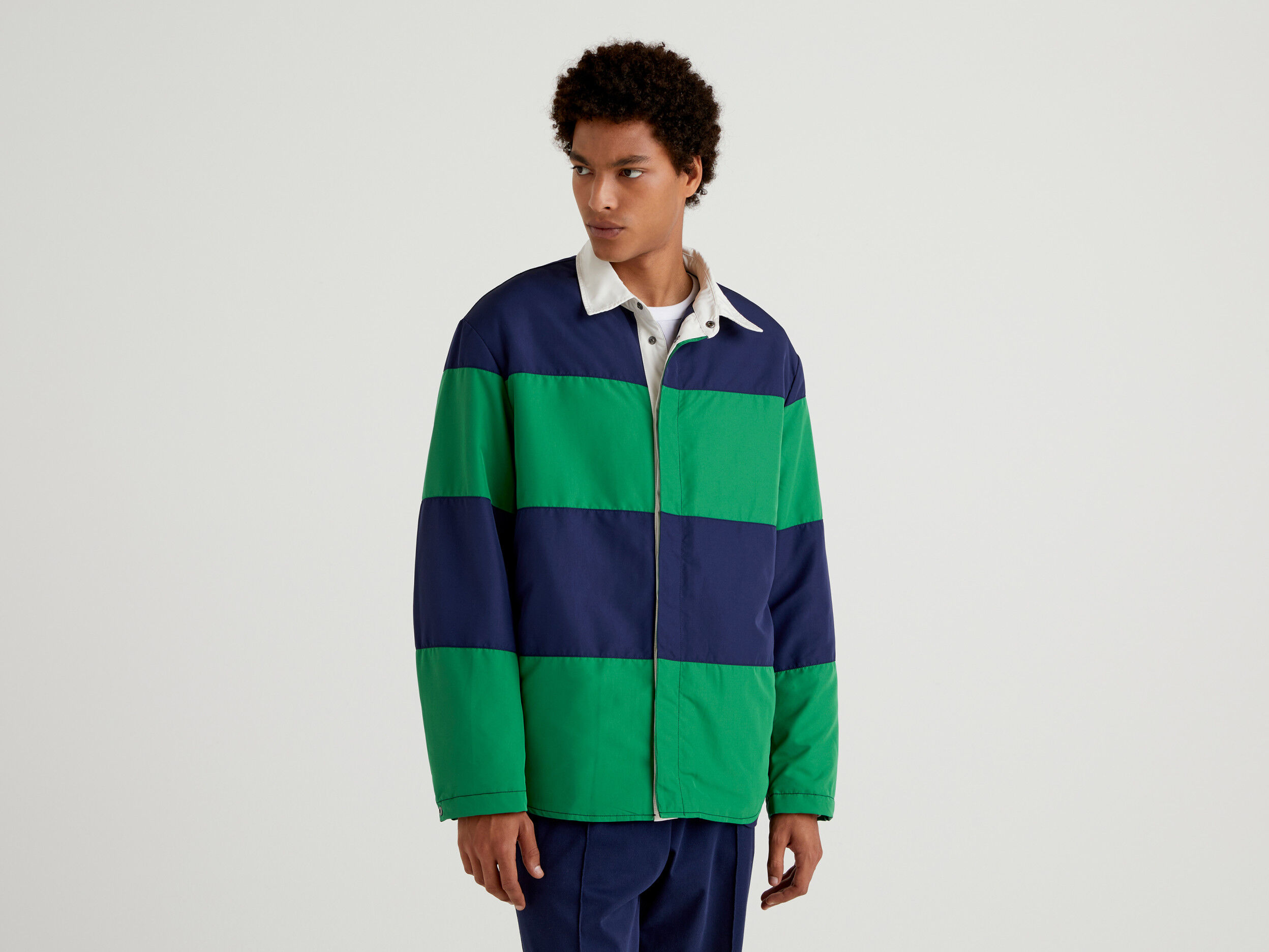 Green striped jacket new arrivals