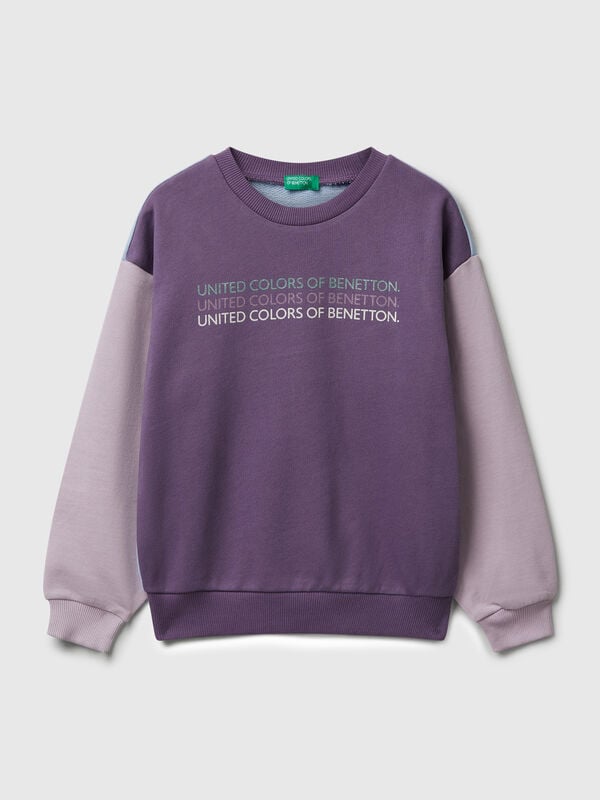 Sudadera con estampado de logotipo brillante Niña