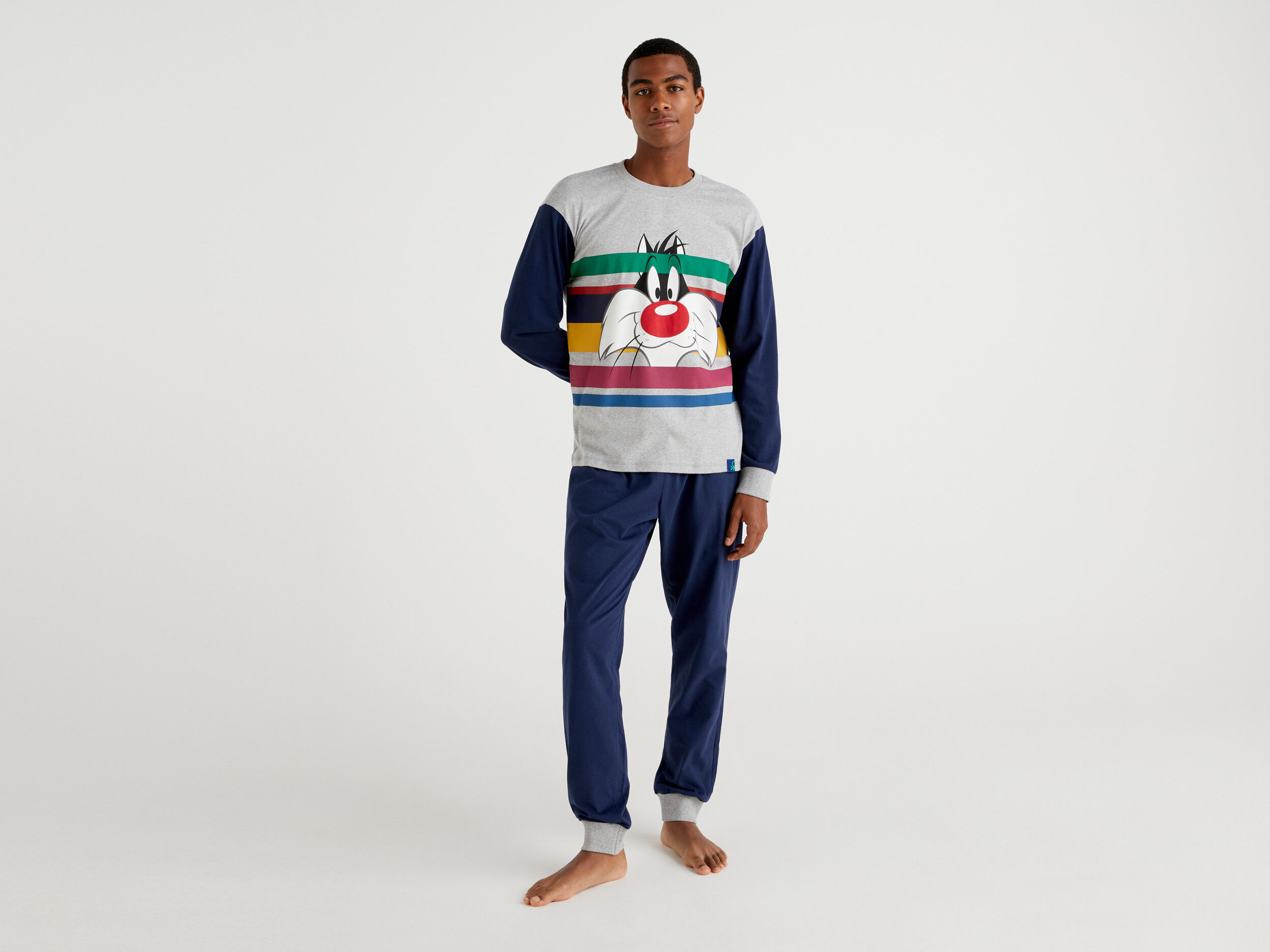 Sylvester pyjamas in warm cotton Multi color Benetton
