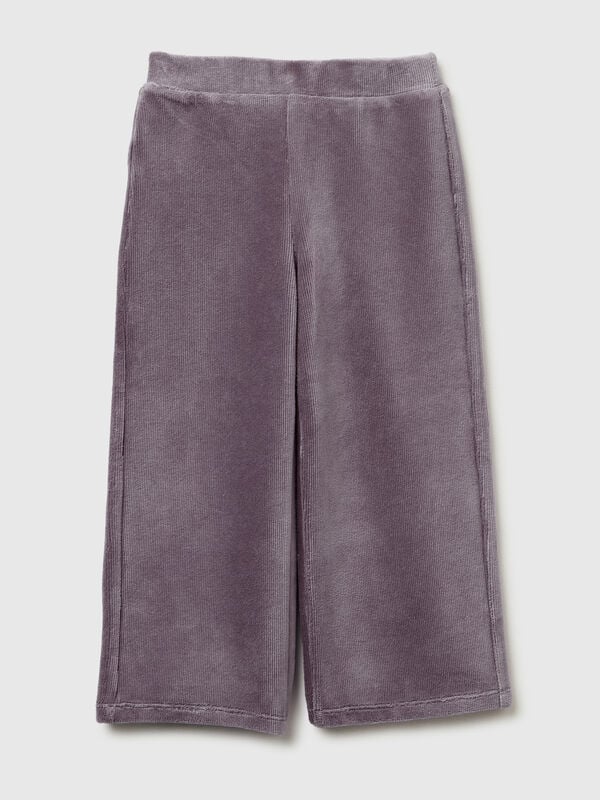 Wide chenille trousers Junior Girl