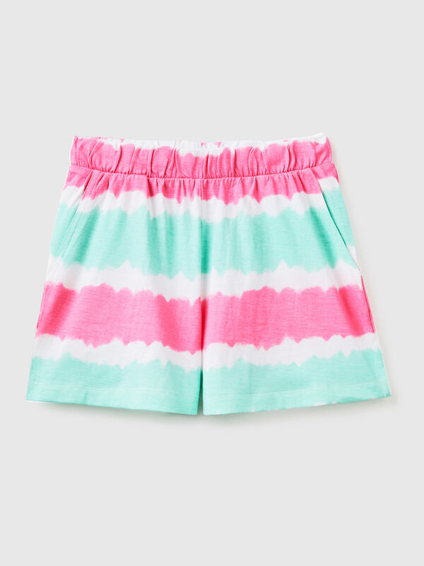Tie-dye shorts in pure cotton Junior Girl
