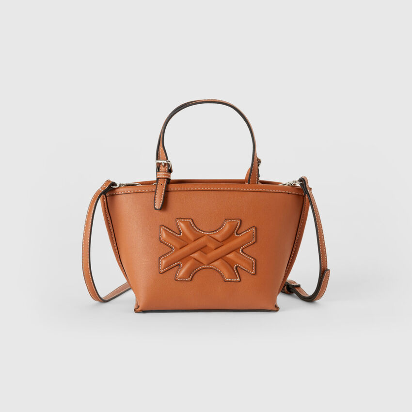 brown fabric bag